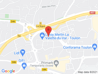 Plan Google Stage recuperation de points à La Valette-du-Var proche de Hyères