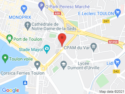 Plan Google Stage recuperation de points à Toulon proche de Six-Fours-les-Plages