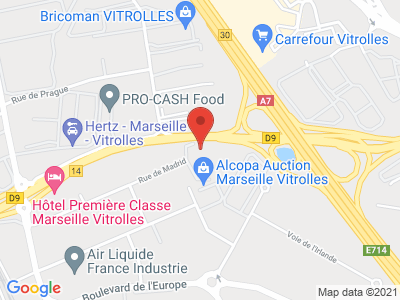 Plan Google Stage recuperation de points à Vitrolles proche de Salon-de-Provence