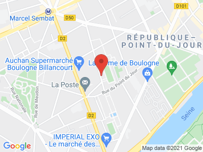 Plan Google Stage recuperation de points à Boulogne-Billancourt proche de Suresnes