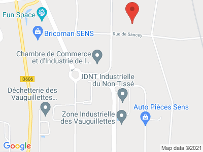 Plan Google Stage recuperation de points à Sens proche de Bray-sur-Seine