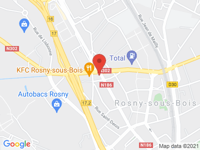Plan Google Stage recuperation de points à Rosny-sous-Bois proche de Fontenay-sous-Bois