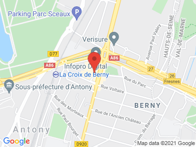 Plan Google Stage recuperation de points à Antony proche de Massy
