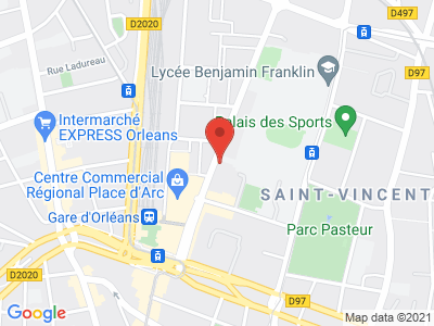 Plan Google Stage recuperation de points à Orléans proche de Ingré