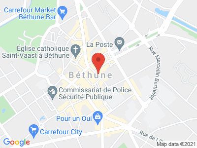 Plan Google Stage recuperation de points à Béthune proche de Verquin