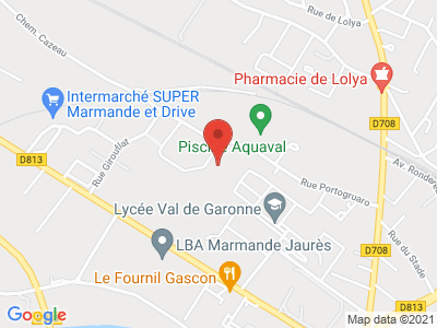 Plan Google Stage recuperation de points à Marmande proche de Tonneins