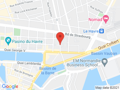 Plan Google Stage recuperation de points à Le Havre proche de Lisieux
