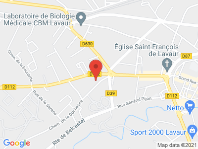 Plan Google Stage recuperation de points à Lavaur proche de Albi