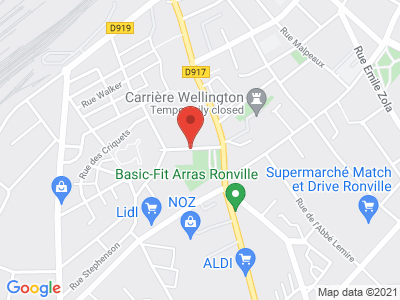 Plan Google Stage recuperation de points à Arras proche de Saint-Laurent-Blangy