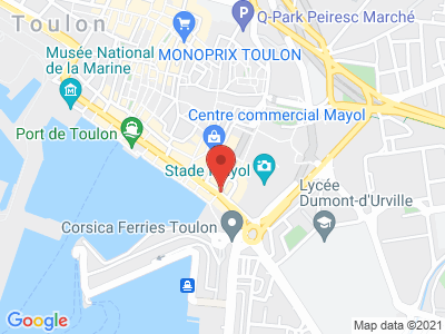 Plan Google Stage recuperation de points à Toulon proche de La Seyne-sur-Mer