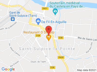 Plan Google Stage recuperation de points à Saint-Sulpice proche de Lavaur