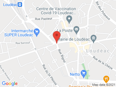 Plan Google Stage recuperation de points à Loudéac proche de Pontivy