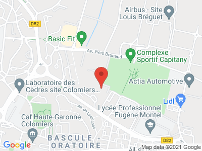 Plan Google Stage recuperation de points à Colomiers proche de Saint-Jory