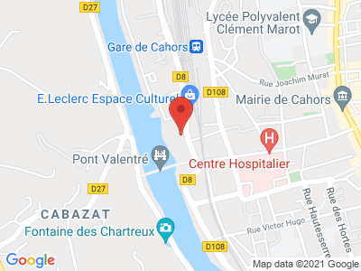Plan Google Stage recuperation de points à Cahors proche de Sarlat-la-Canéda
