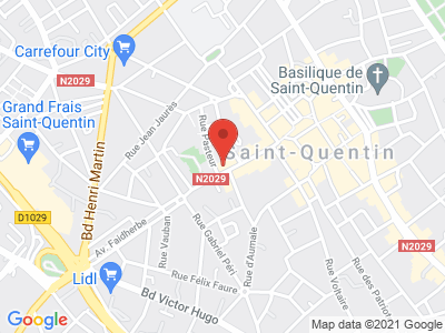 Plan Google Stage recuperation de points à Saint-Quentin proche de Laon