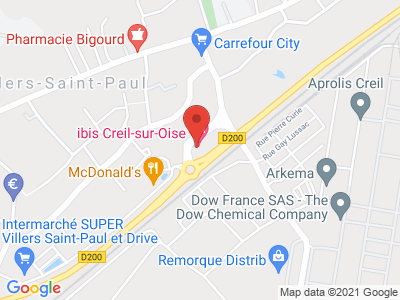 Plan Google Stage recuperation de points à Villers-Saint-Paul proche de Compiègne