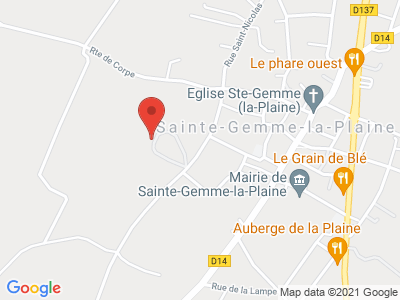 Plan Google Stage recuperation de points à Sainte-Gemme-la-Plaine proche de Puilboreau