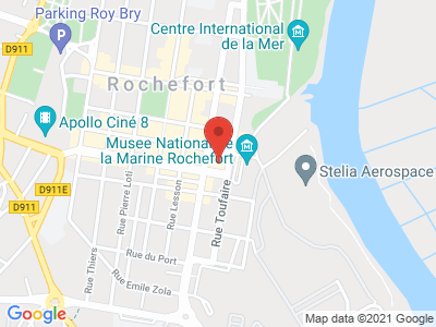 Plan Google Stage recuperation de points à Rochefort proche de La Rochelle