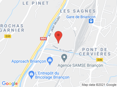 Plan Google Stage recuperation de points à Briançon proche de Gap