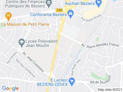 Plan Google Stage recuperation de points à Béziers proche de Lézignan-Corbières