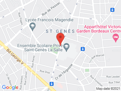 Plan Google Stage recuperation de points à Bordeaux proche de Talence