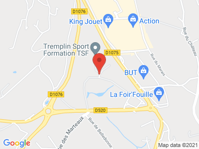 Plan Google Stage recuperation de points à Voiron proche de Bourgoin-Jallieu