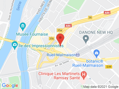 Plan Google Stage recuperation de points à Rueil-Malmaison proche de Nanterre