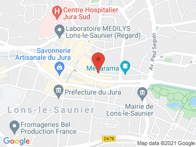 Plan Google Stage recuperation de points à Lons-le-Saunier proche de Louhans