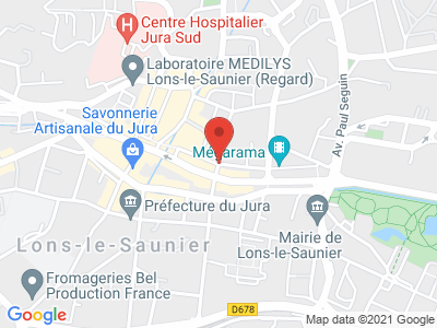 Plan Google Stage recuperation de points à Lons-le-Saunier proche de Chille