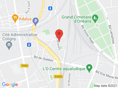 Plan Google Stage recuperation de points à Orléans proche de Ingré
