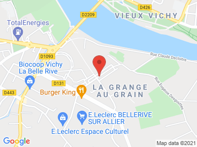 Plan Google Stage recuperation de points à Bellerive-sur-Allier proche de Vichy