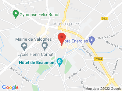 Plan Google Stage recuperation de points à Valognes proche de Tollevast
