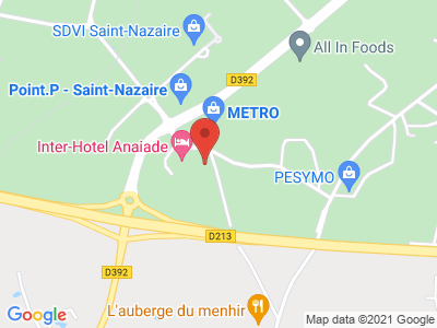 Plan Google Stage recuperation de points à Saint-Nazaire proche de Guérande