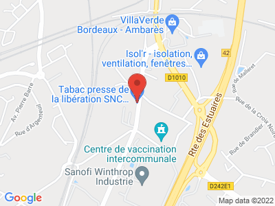 Plan Google Stage recuperation de points à Ambarès-et-Lagrave proche de Saint-Laurent-Médoc