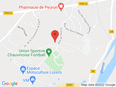 Plan Google Stage recuperation de points à Chauvigny proche de Biard