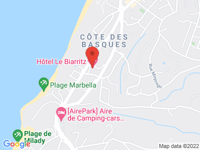 Plan Google Stage recuperation de points à Biarritz proche de Saint-Jean-de-Luz