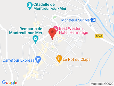 Plan Google Stage recuperation de points à Montreuil proche de Boulogne-sur-Mer