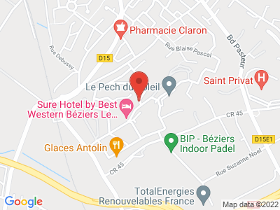 Plan Google Stage recuperation de points à Boujan-sur-Libron proche de Clermont-l'Hérault
