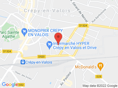 Plan Google Stage recuperation de points à Crépy-en-Valois proche de Plessis-Belleville