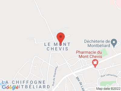 Plan Google Stage recuperation de points à Montbéliard proche de Sochaux