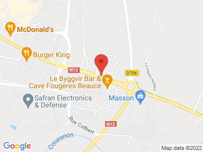 Plan Google Stage recuperation de points à Fougères proche de Mayenne