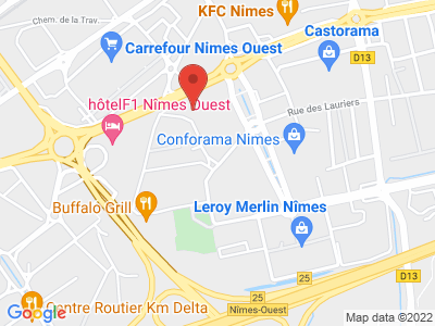 Plan Google Stage recuperation de points à Nîmes proche de Alès