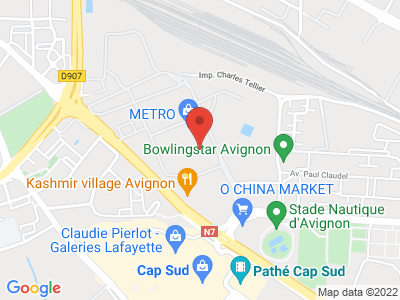 Plan Google Stage recuperation de points à Avignon proche de Carpentras