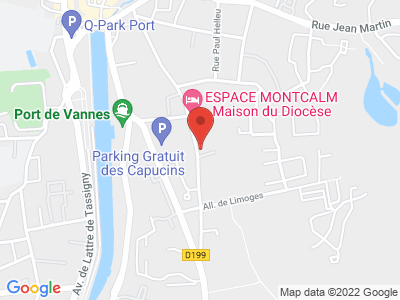 Plan Google Stage recuperation de points à Vannes proche de Arradon