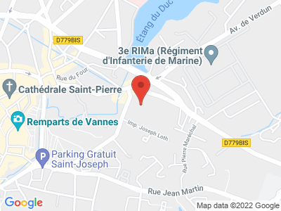 Plan Google Stage recuperation de points à Vannes proche de Plescop