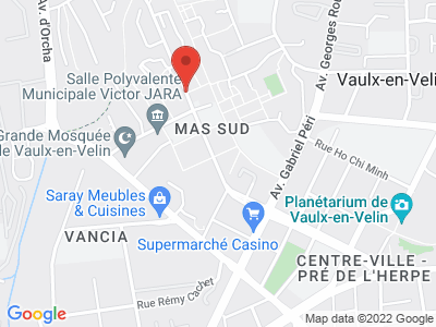 Plan Google Stage recuperation de points à Vaulx-en-Velin proche de Décines-Charpieu