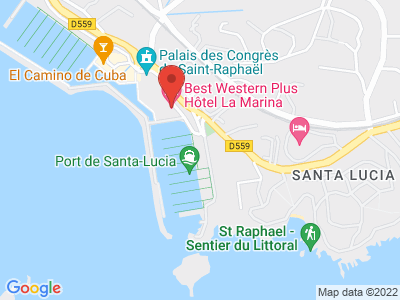 Plan Google Stage recuperation de points à Saint-Raphaël proche de Fréjus