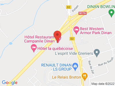 Plan Google Stage recuperation de points à Dinan proche de Saint-Malo