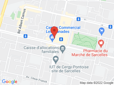 Plan Google Stage recuperation de points à Sarcelles proche de Pierrefitte-sur-Seine