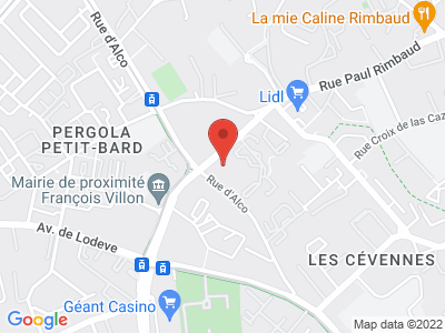 Plan Google Stage recuperation de points à Montpellier proche de Castelnau-le-Lez